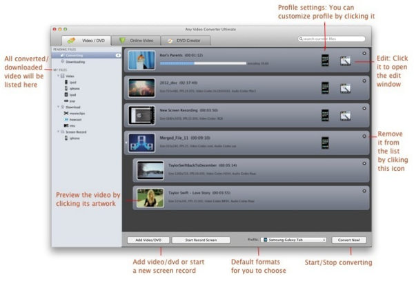 import video into tune4mac video converter ultimate for mac