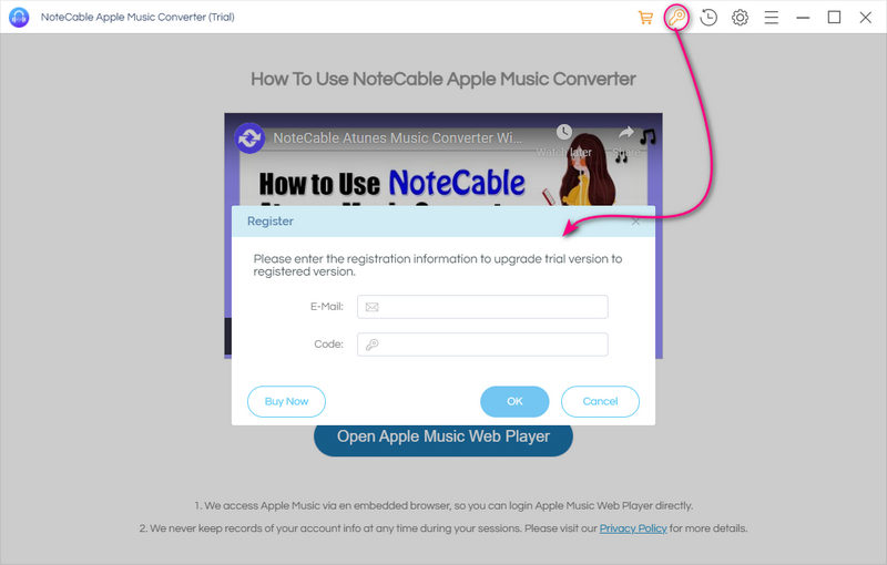 Register Apple Music Converter Windows