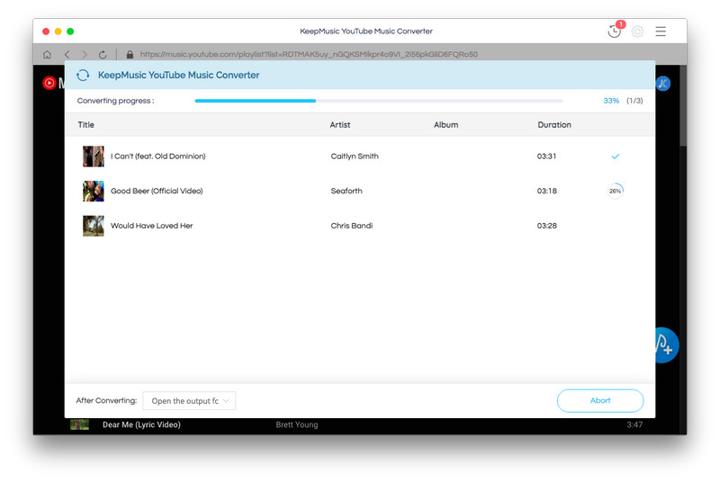 Output settings