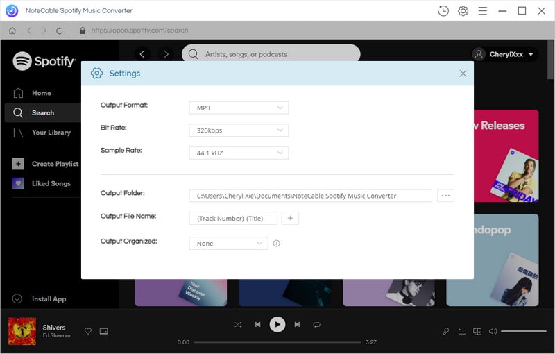 set FLAC, MP3, WAV and FLAC as output format