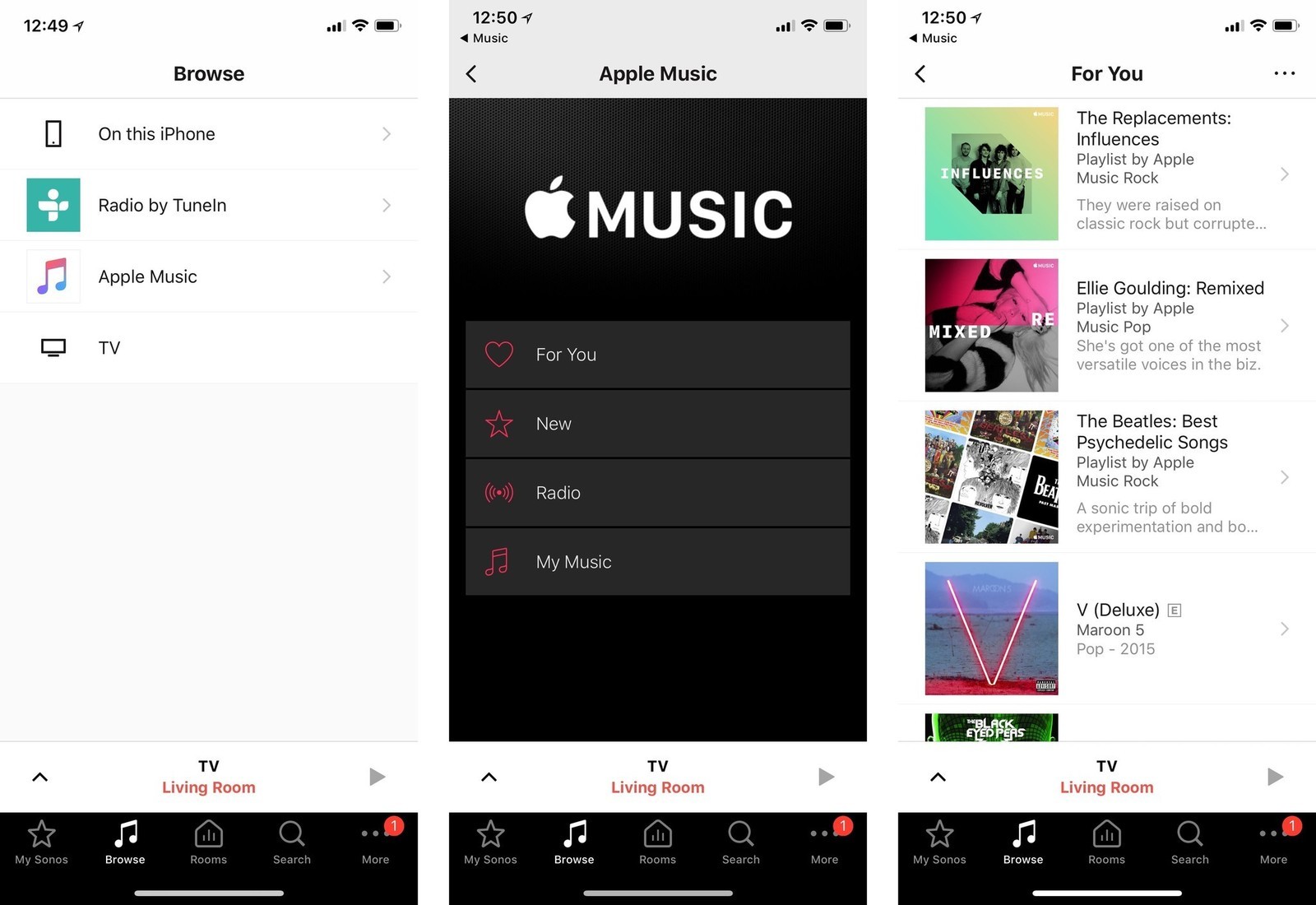 sonos play 1 apple music