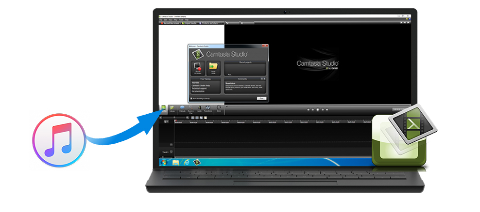 iTunes Music on Camtasia Studio 