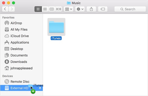 mac move files to external drive