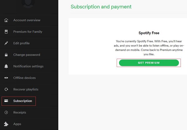 Upgrade Spotify Free to Spotify Premium